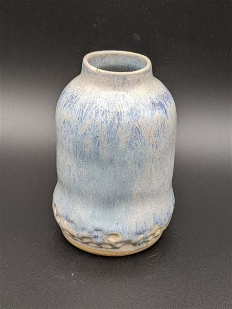 Chive 'Frost' Round Clay Pottery Vase